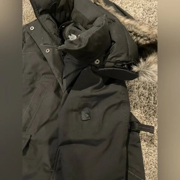 The North Face Parka XS Black Shavana Down Parka Coat with Suspenders - Picture 11 of 14